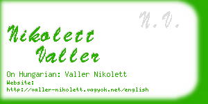 nikolett valler business card